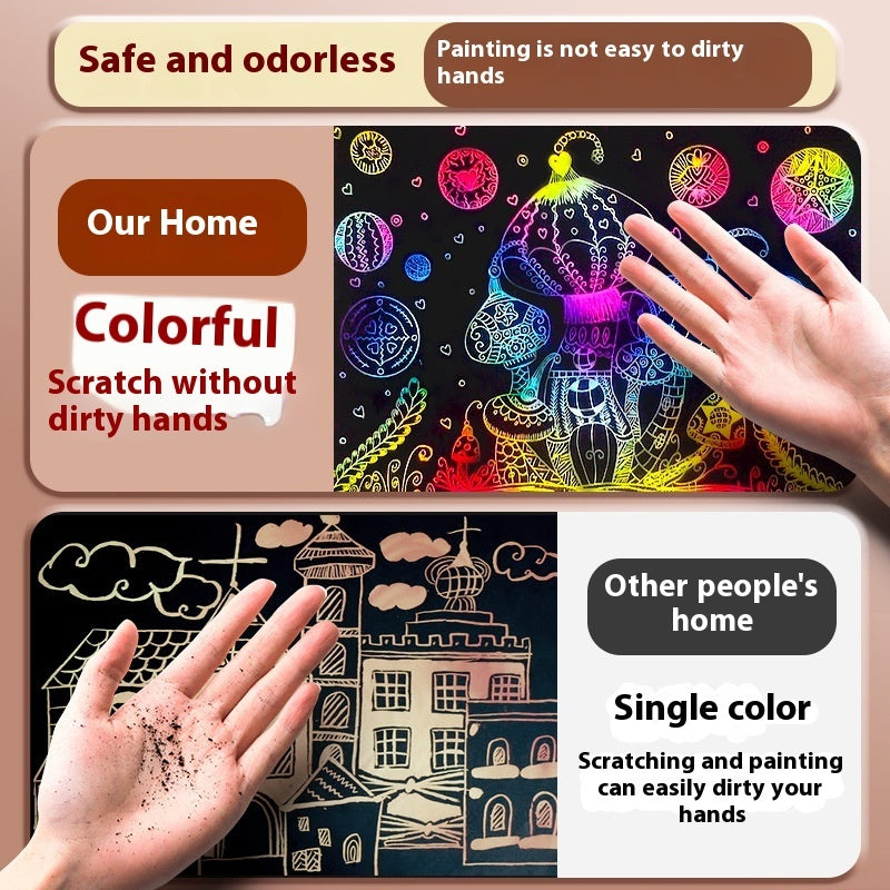 Color Graffiti Paper Scraping Painting Books
