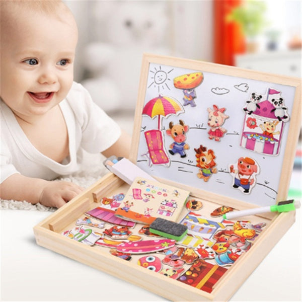 Writing/Drawing Wooden Magnetic Fun Box