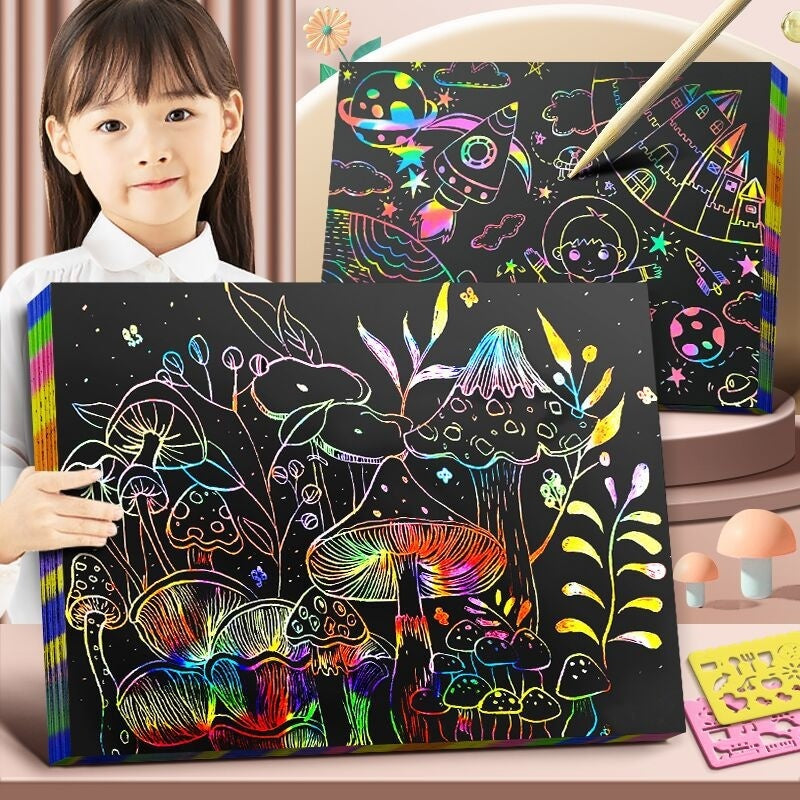 Color Graffiti Paper Scraping Painting Books