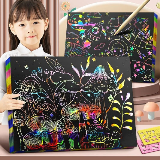 Color Graffiti Paper Scraping Painting Books