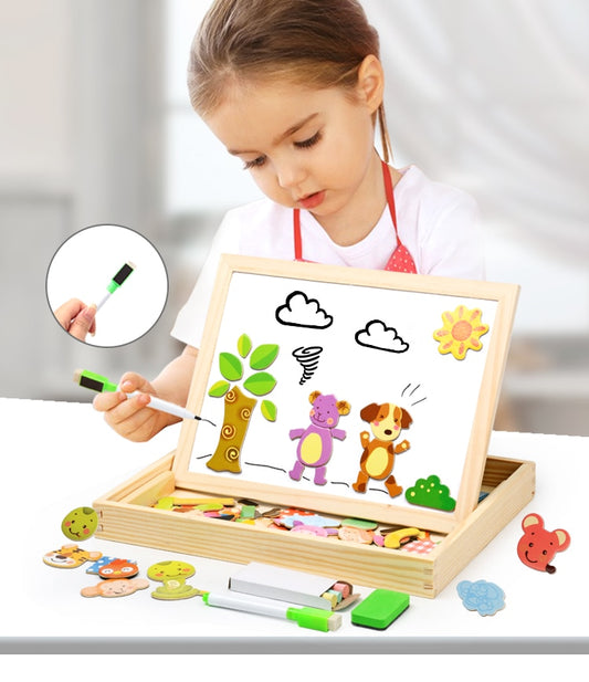 Writing/Drawing Wooden Magnetic Fun Box