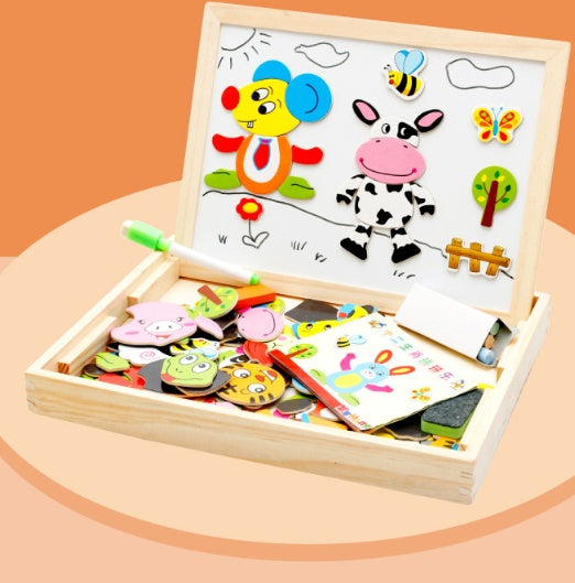 Writing/Drawing Wooden Magnetic Fun Box