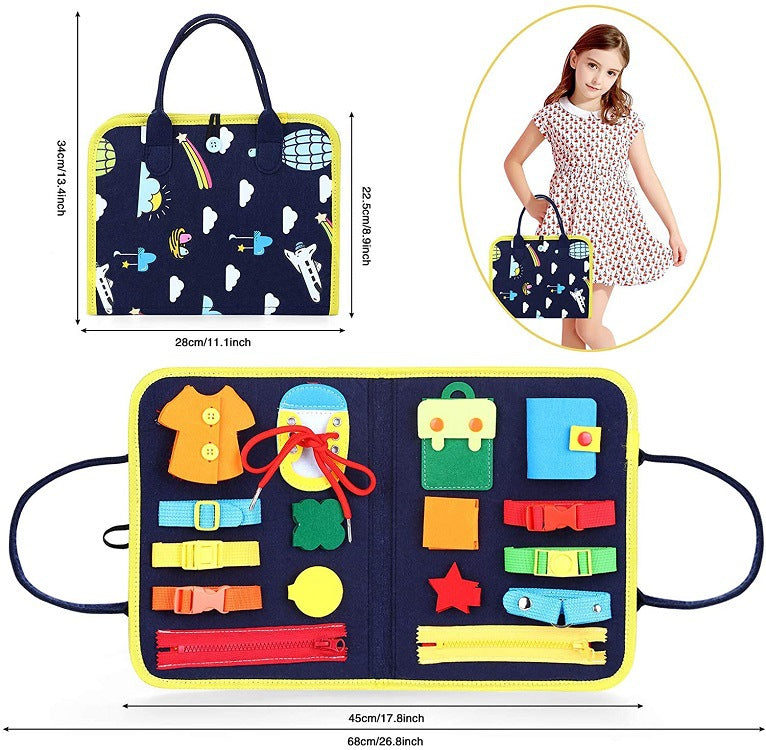 Busy Board Dressing And Buttoning Learning Book