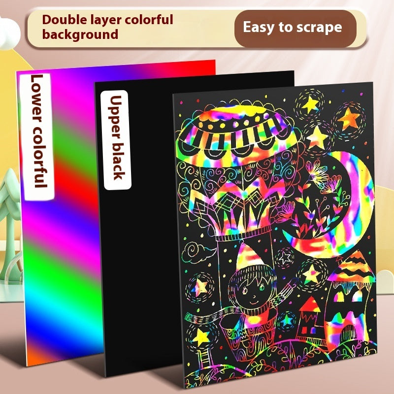 Color Graffiti Paper Scraping Painting Books